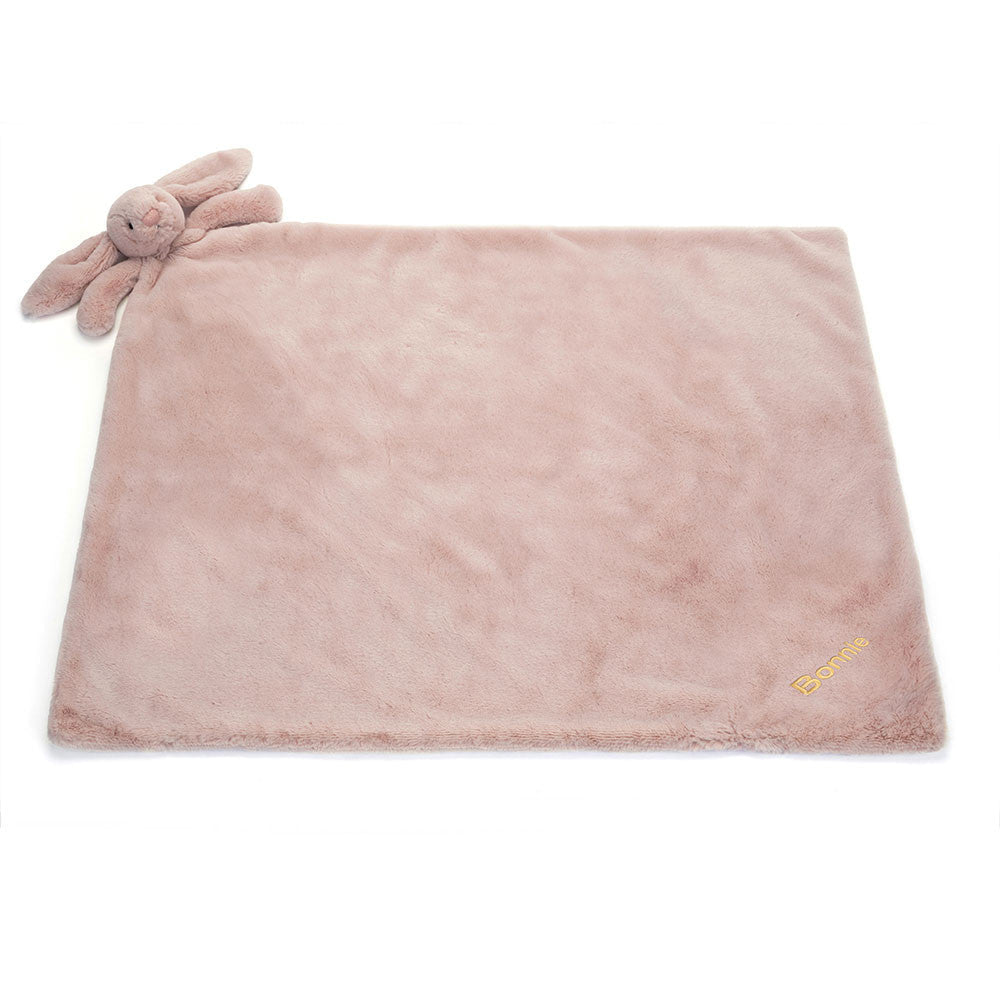 Jellycat Bashful Luxe Bunny Rosa Blankie - Flying Ryno