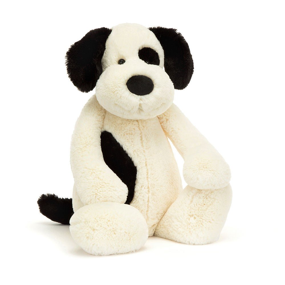 Jellycat Bashful Rufferty Black & Cream Puppy, Really Big - Flying Ryno