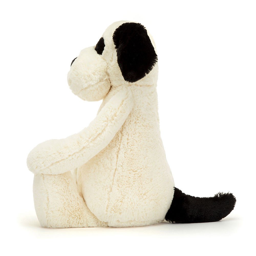 Jellycat Bashful Rufferty Black & Cream Puppy, Really Big - Flying Ryno
