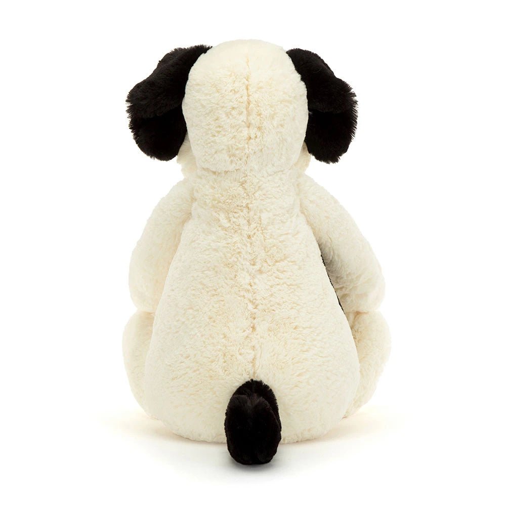 Jellycat Bashful Rufferty Black & Cream Puppy, Really Big - Flying Ryno