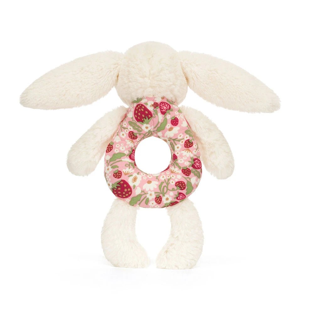 Jellycat Blossom Cream Bunny 'Berry' Ring Rattle - Flying Ryno