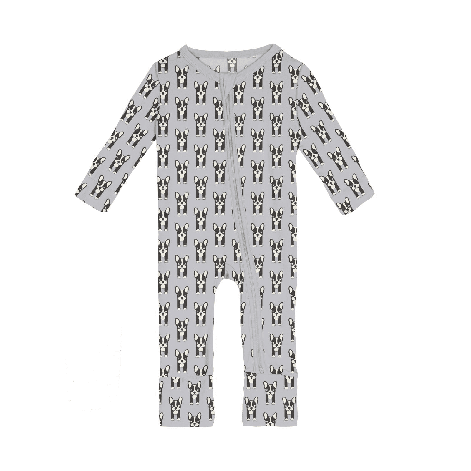 Kickee Pants Print Convertible Coverall, Dove Bulldogs - Flying Ryno