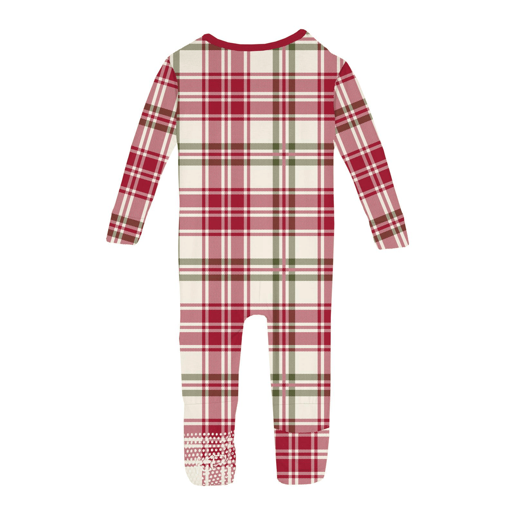 Kickee Pants Print Convertible Coverall, Fireside Plaid - Flying Ryno