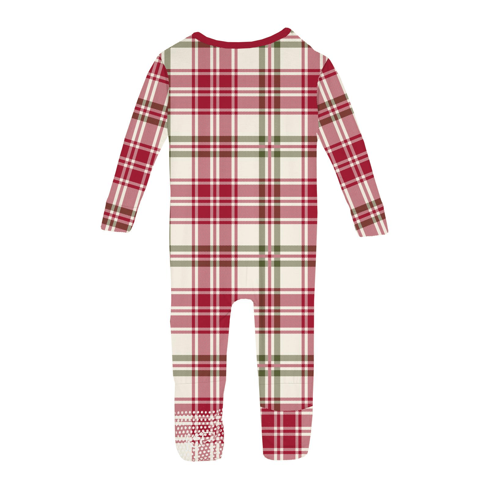 Kickee Pants Print Convertible Coverall, Fireside Plaid - Flying Ryno