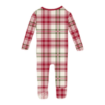 Kickee Pants Print Convertible Coverall, Fireside Plaid - Flying Ryno