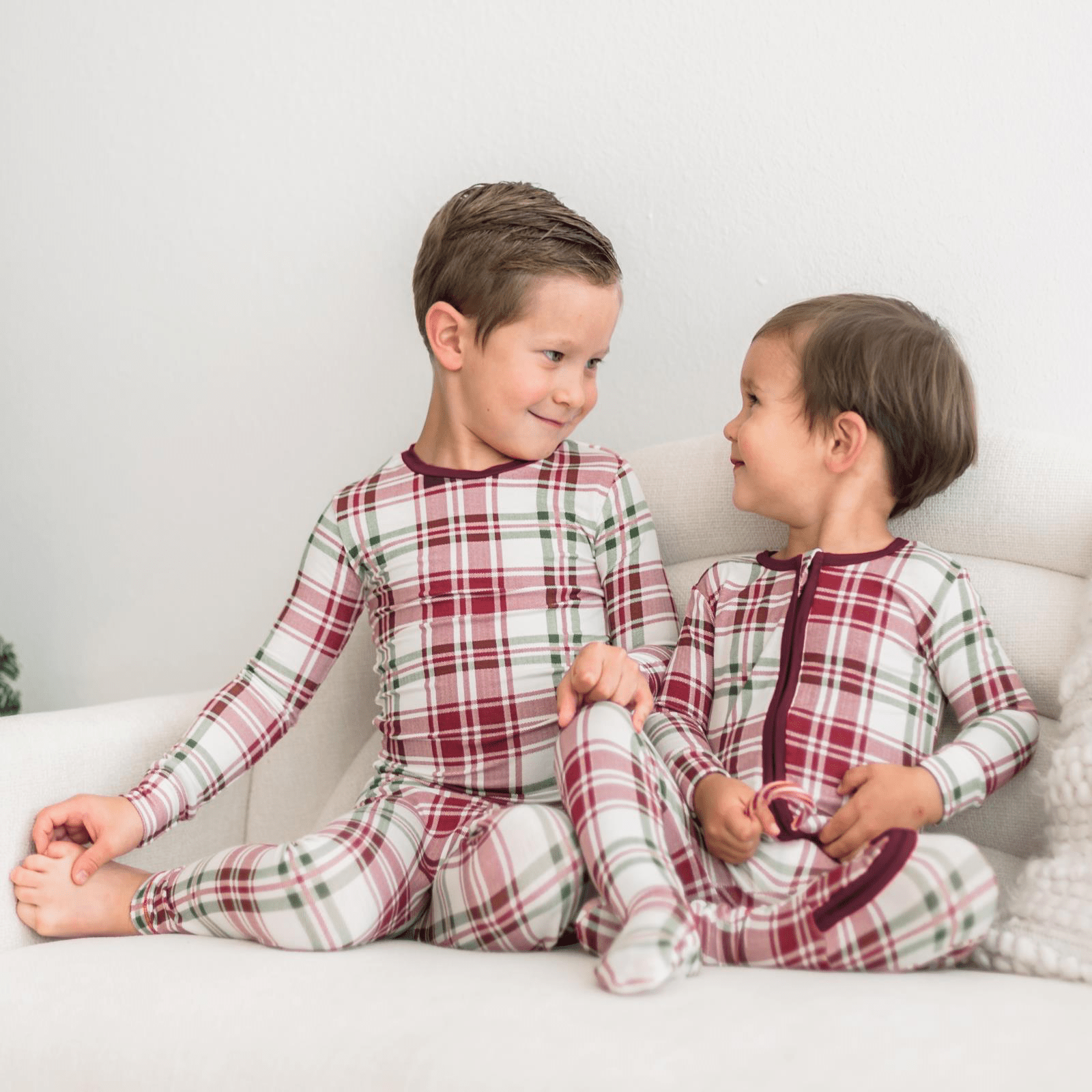 Kickee Pants Print Convertible Coverall, Fireside Plaid - Flying Ryno