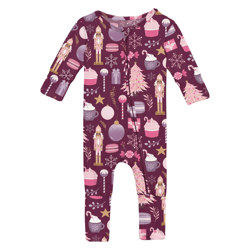 Kickee Pants Print Convertible Coverall, Melody Sugar Plum - Flying Ryno