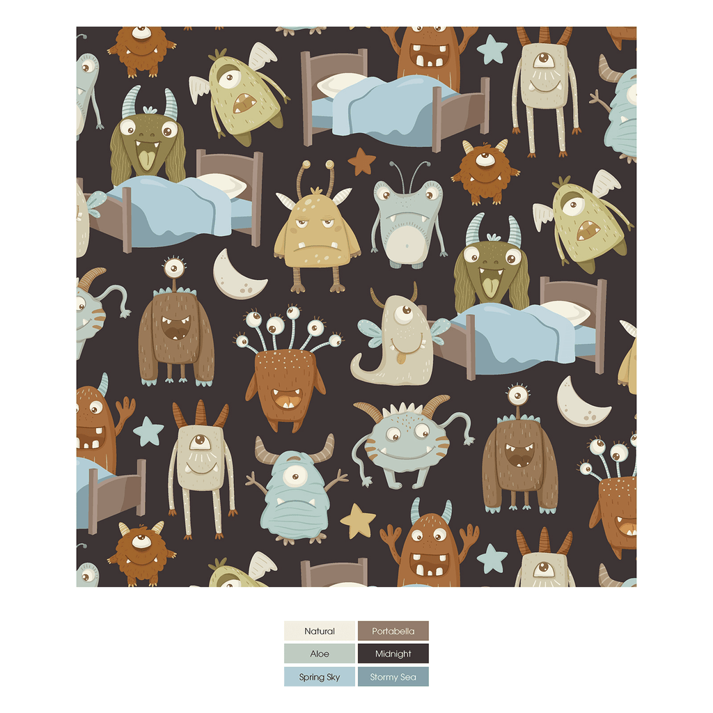 Kickee Pants Print Convertible Coverall, Monsters Under the Bed - Flying Ryno