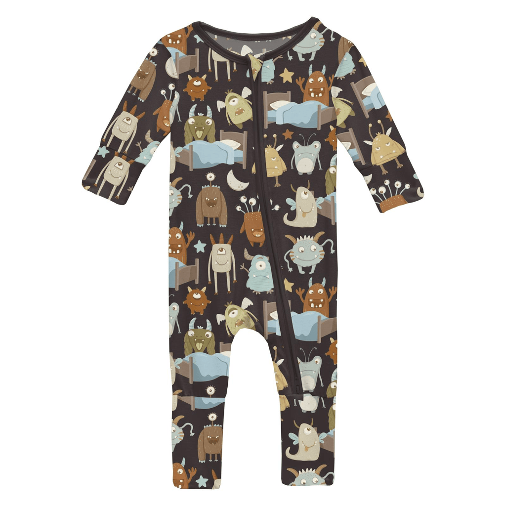 Kickee Pants Print Convertible Coverall, Monsters Under the Bed - Flying Ryno