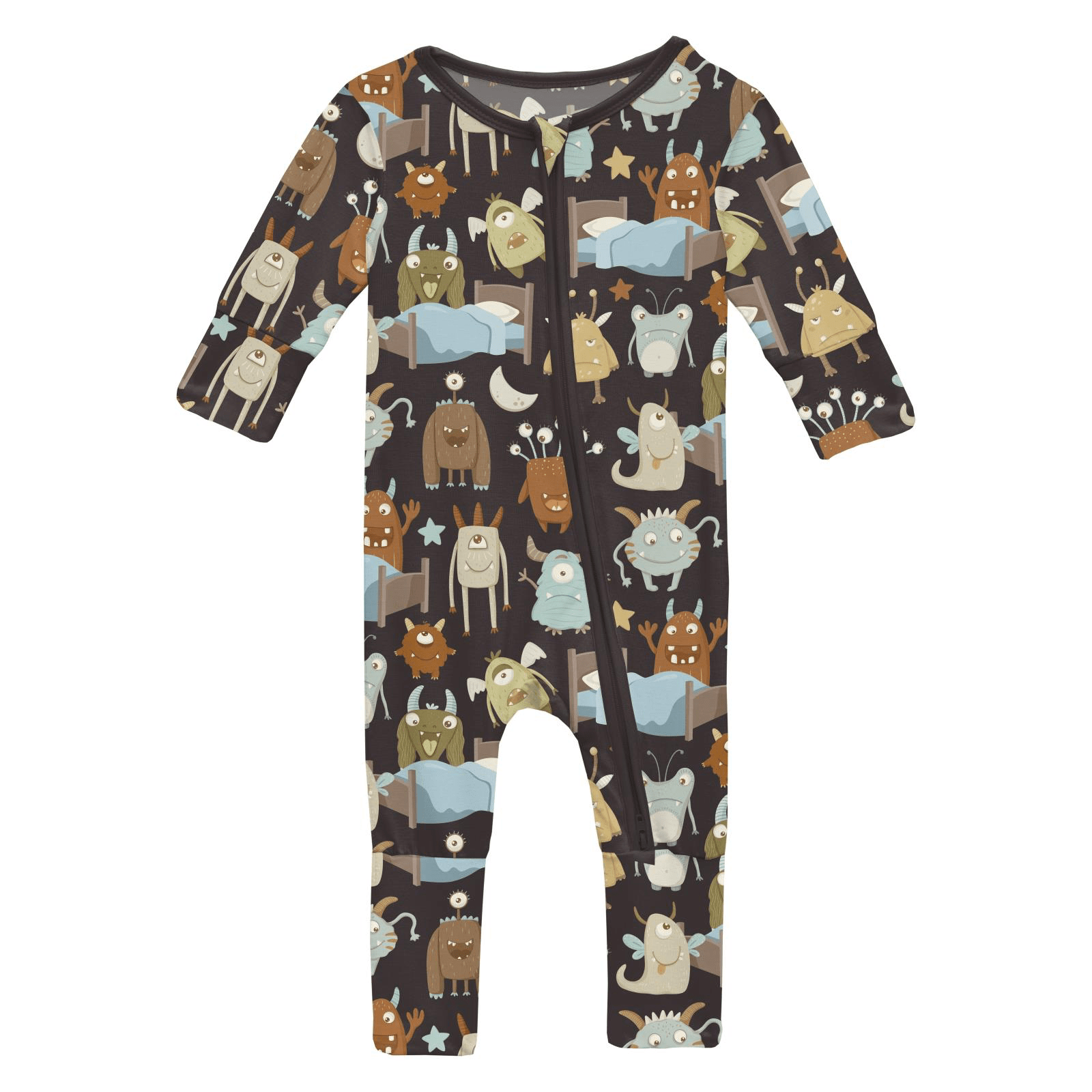 Kickee Pants Print Convertible Coverall, Monsters Under the Bed - Flying Ryno