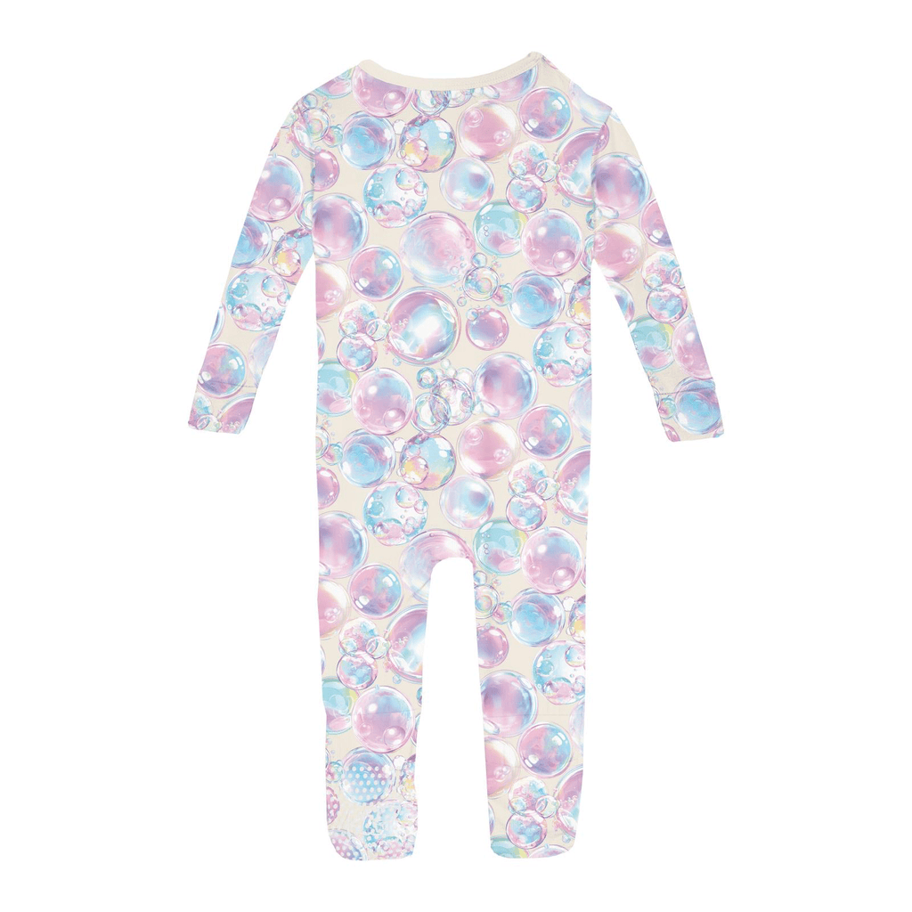 Kickee Pants Print Convertible Coverall, Natural Bubbles - Flying Ryno