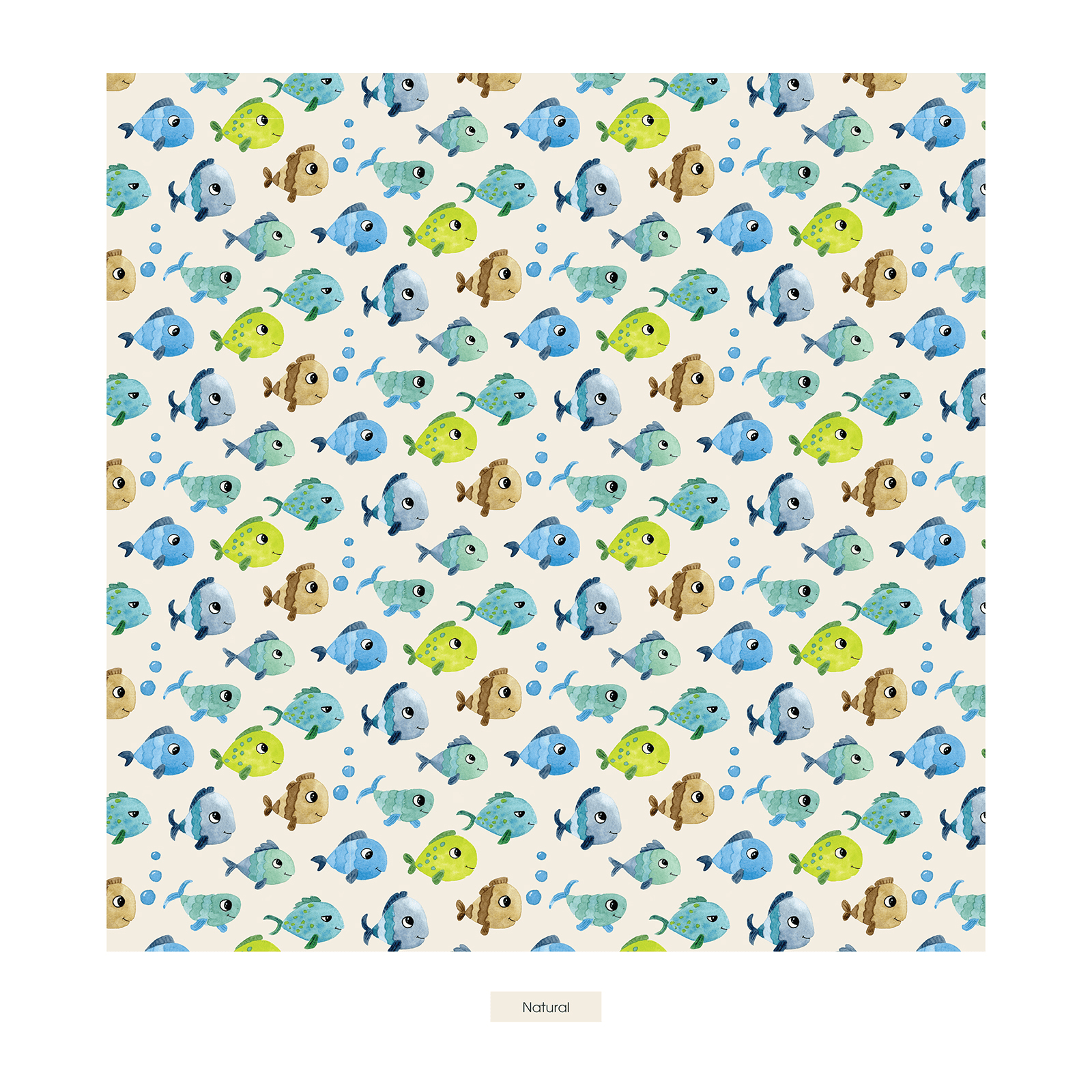 Kickee Pants Print Convertible Coverall, Natural Fishies - Flying Ryno