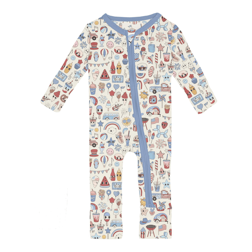 Kickee Pants Print Convertible Coverall, Party USA - Flying Ryno