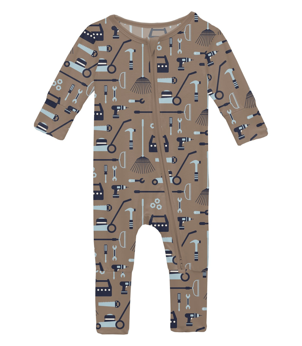 Kickee Pants Print Convertible Coverall, Portabella Fall Tools - Flying Ryno