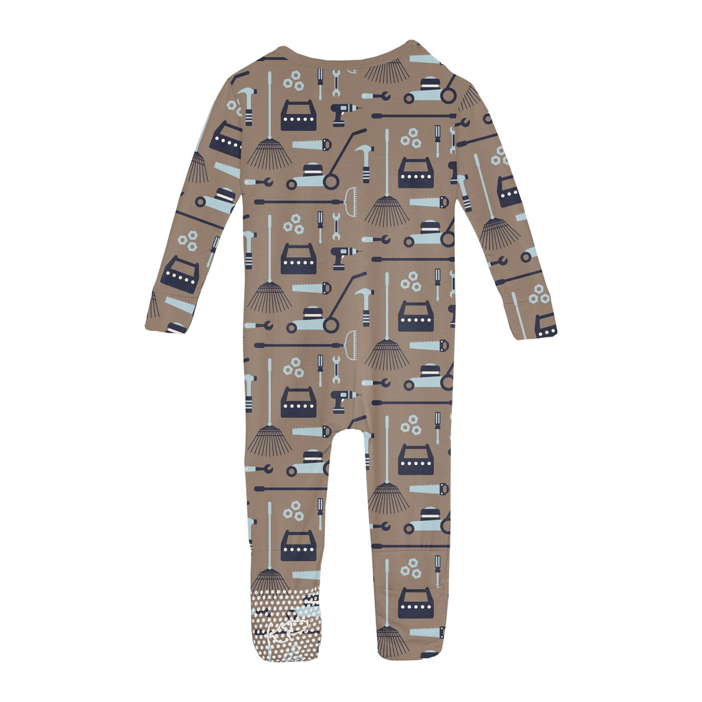 Kickee Pants Print Convertible Coverall, Portabella Fall Tools - Flying Ryno
