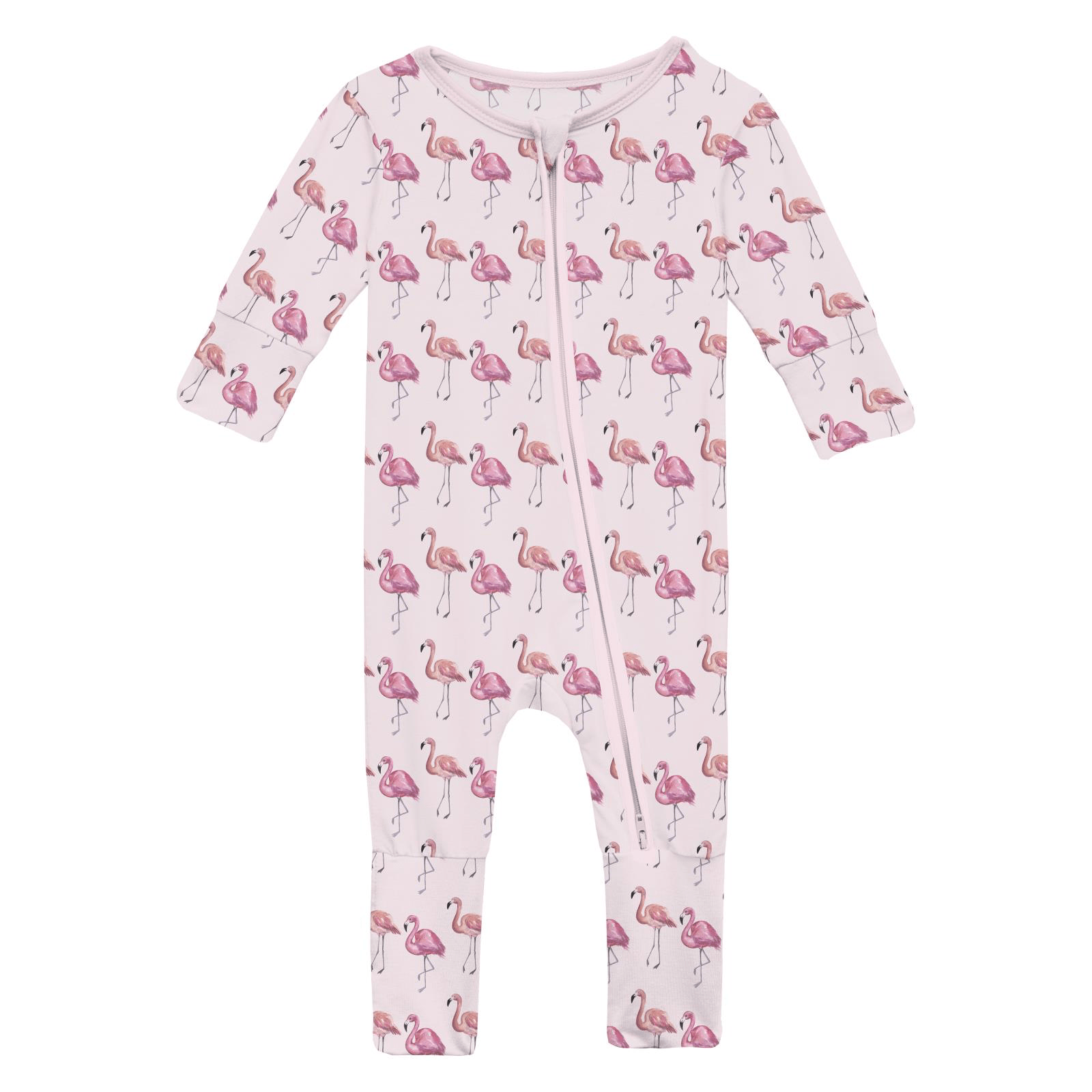 Kickee Pants Print Convertible Coverall, Shrinking Violet Flamingo - Flying Ryno