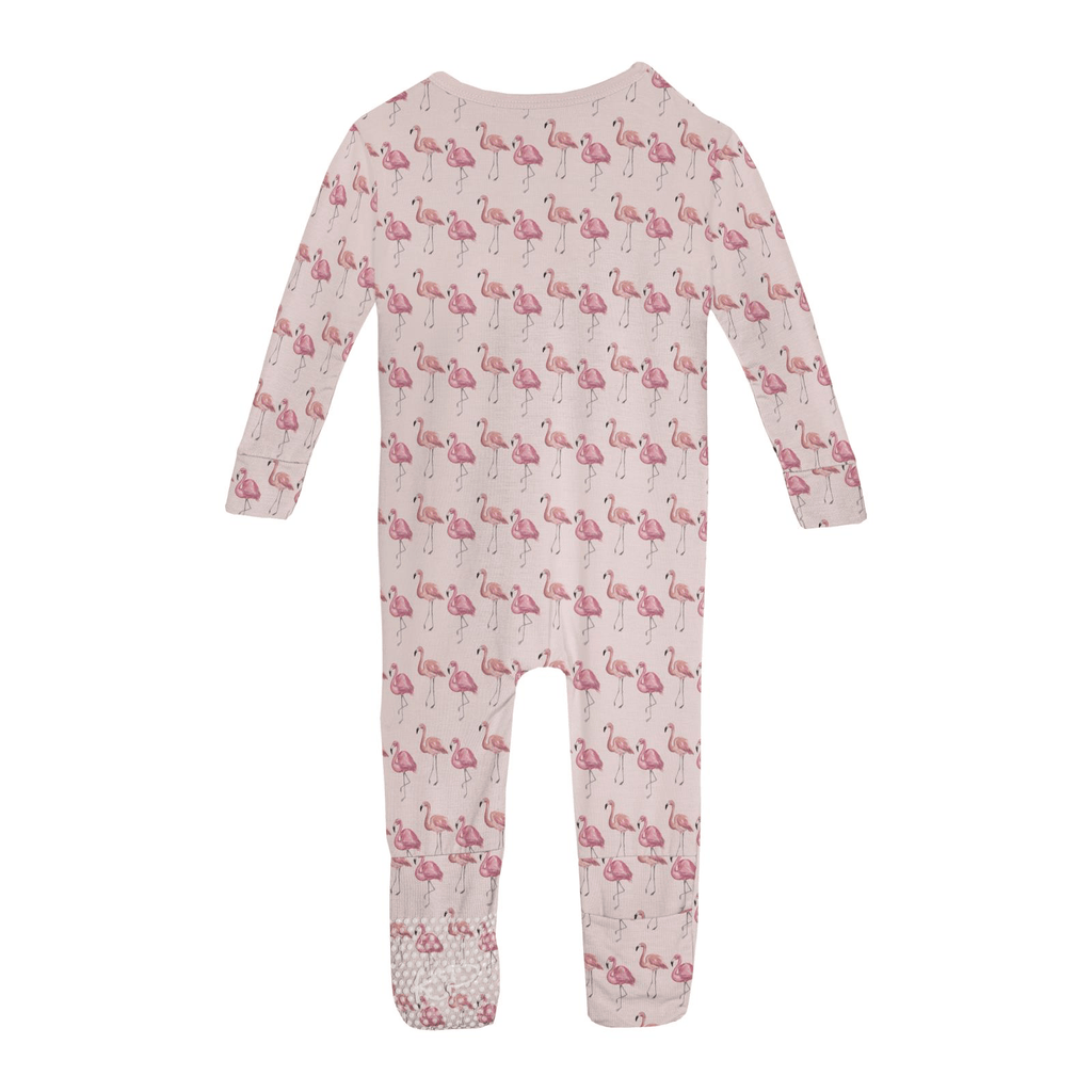 Kickee Pants Print Convertible Coverall, Shrinking Violet Flamingo - Flying Ryno