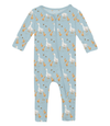Kickee Pants Print Convertible Coverall, Spring Sky Feeding Ducks - Flying Ryno