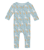 Kickee Pants Print Convertible Coverall, Spring Sky Feeding Ducks - Flying Ryno
