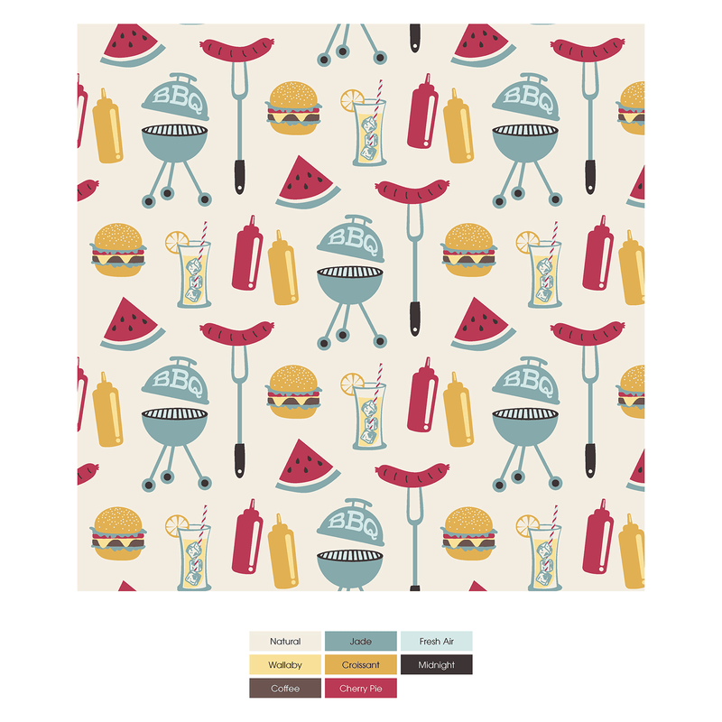 Kickee Pants Print Convertible Sleeper with Zipper, Natural BBQ - Flying Ryno