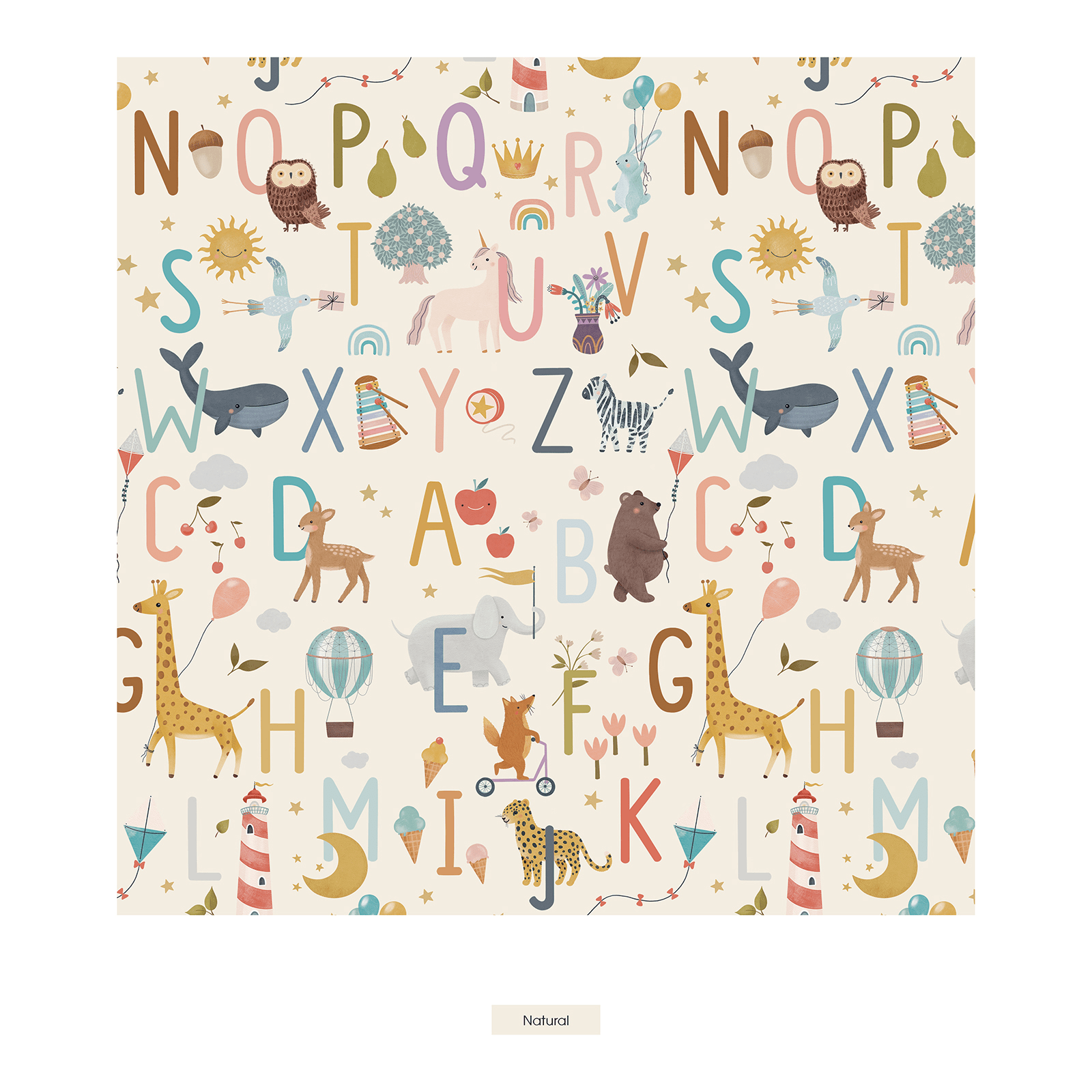 Kickee Pants Print Footie with 2 Way Zipper, Animal Alphabet - Flying Ryno