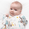 Kickee Pants Print Footie with 2 Way Zipper, Natural Animal Parade - Flying Ryno