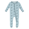 Kickee Pants Print Footie with 2 Way Zipper, Spring Sky Happy Tornado - Flying Ryno