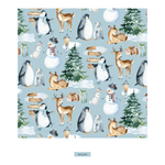 Kickee Pants Print Footie with 2 Way Zipper, Spring Sky Winter Wonderland - Flying Ryno