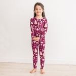 Kickee Pants Print Long Sleeve Pajama Set, Melody Sugar Plum - Flying Ryno