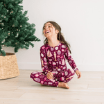 Kickee Pants Print Long Sleeve Pajama Set, Melody Sugar Plum - Flying Ryno