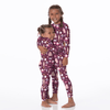 Kickee Pants Print Long Sleeve Pajama Set, Melody Sugar Plum - Flying Ryno