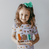 Kickee Pants Print Short Sleeve Pajama Set with Shorts, Thistle Ice Cream Truck - Flying Ryno
