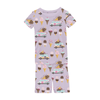 Kickee Pants Print Short Sleeve Pajama Set with Shorts, Thistle Ice Cream Truck - Flying Ryno