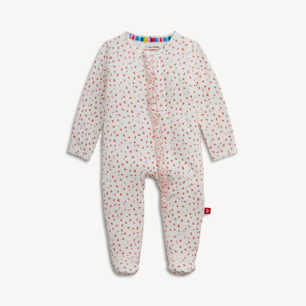Magnetic Me Footie with Ruffle, Apple Blossom - Flying Ryno