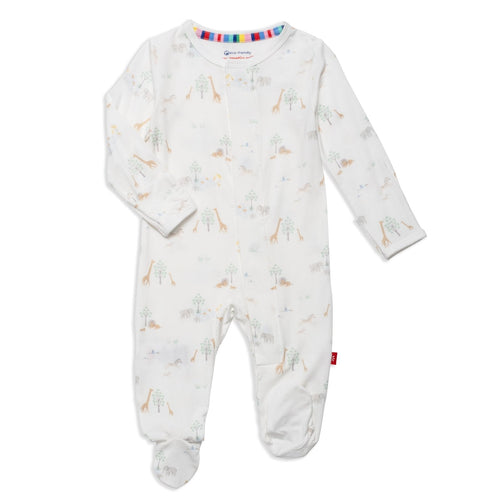 Magnetic Me White Serene Safari Footie - Flying Ryno