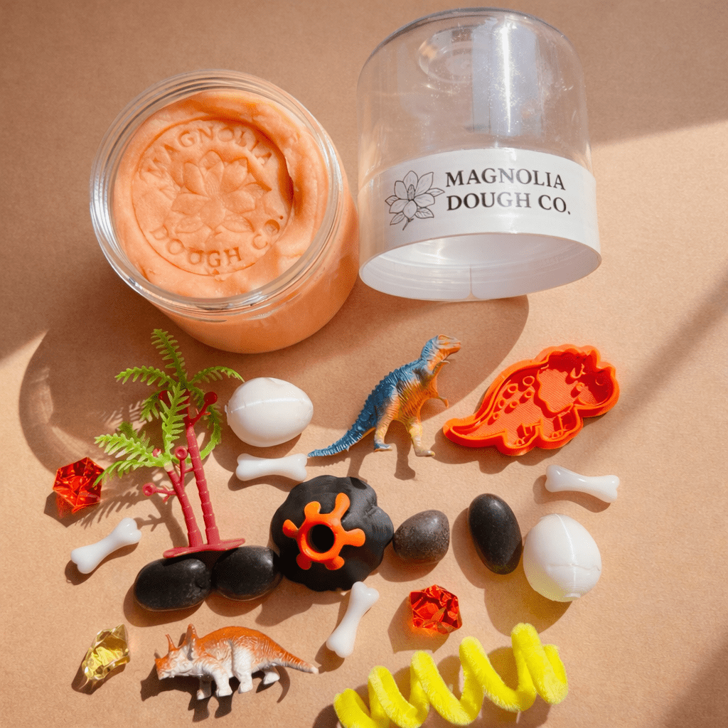 Magnolia Dough Co. Kids Sensory Play Dough Jar, Dino - Flying Ryno