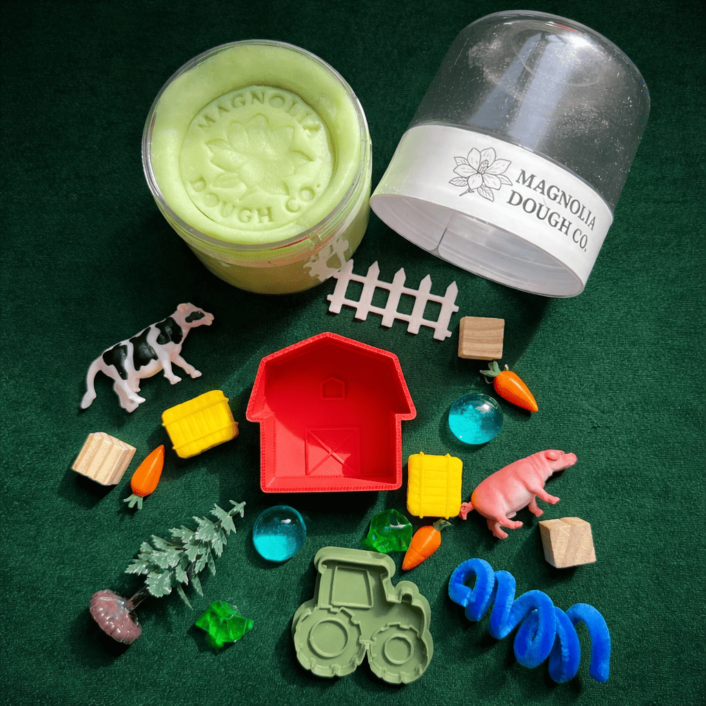 Magnolia Dough Co. Kids Sensory Play Dough Jar, Farm - Flying Ryno