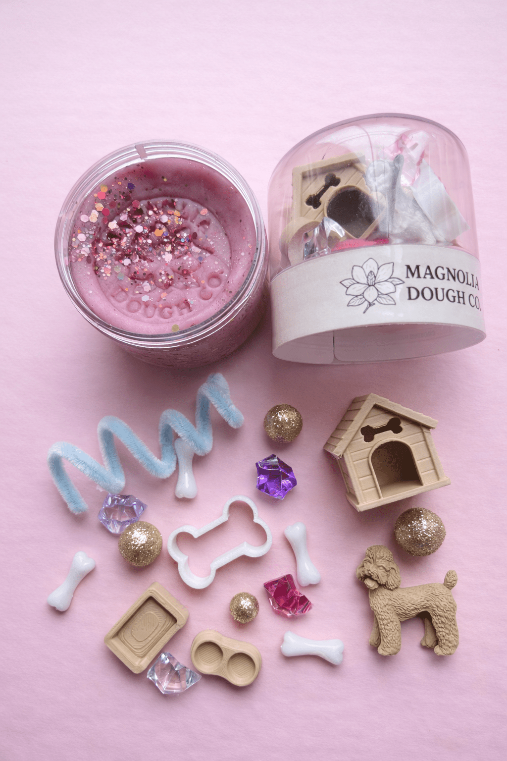 Magnolia Dough Co. Kids Sensory Play Dough Jar, Puppy Dog - Flying Ryno