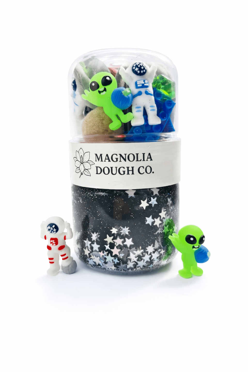 Magnolia Dough Co. Kids Sensory Play Dough Jar, Space - Flying Ryno
