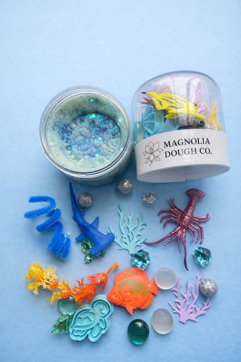 Magnolia Dough Co. Kids Sensory Play Dough Jar, Under the Sea - Flying Ryno