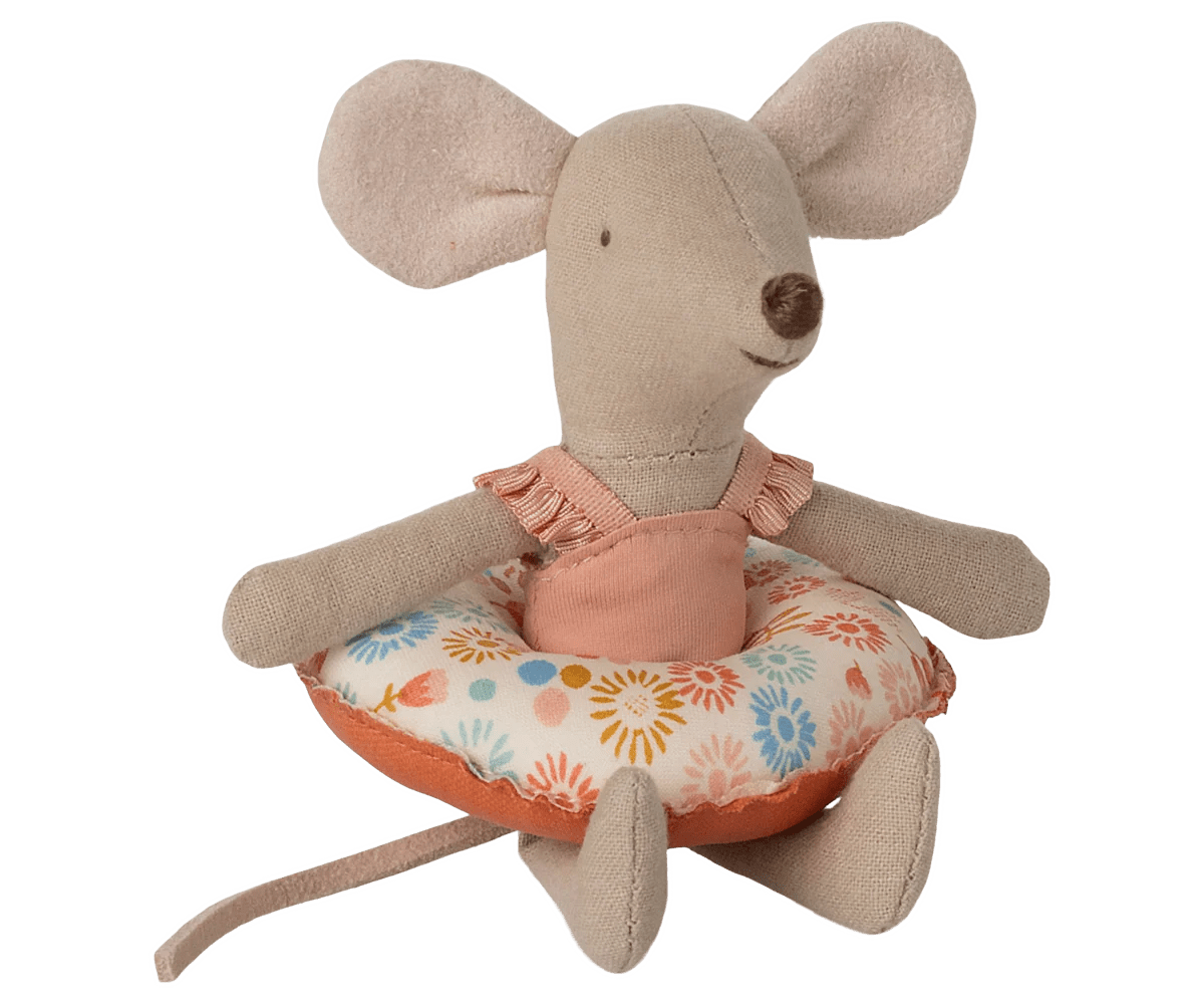 Maileg Beach mouse with float, Little sister - Flower - Flying Ryno