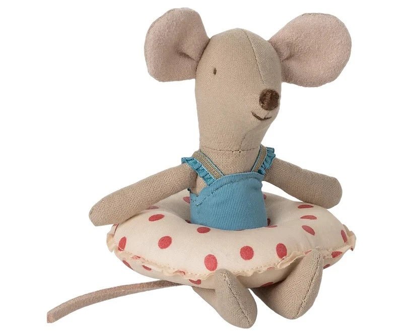 Maileg Beach mouse with float, Little sister - Red Dot - Flying Ryno