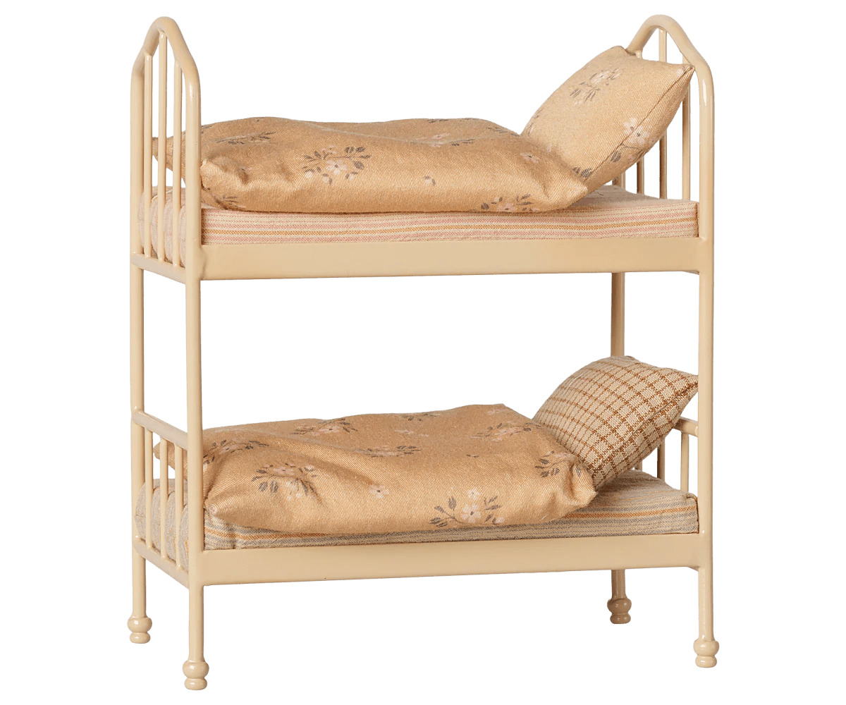 Maileg Bunk Bed, Mouse, Wheat - Flying Ryno
