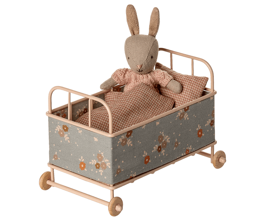 Maileg Cot bed, Micro - Powder - Flying Ryno