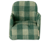 Maileg Folding chair, Mouse - Green check - Flying Ryno