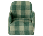 Maileg Folding chair, Mouse - Green check - Flying Ryno