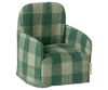 Maileg Folding chair, Mouse - Green check - Flying Ryno