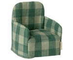 Maileg Folding chair, Mouse - Green check - Flying Ryno