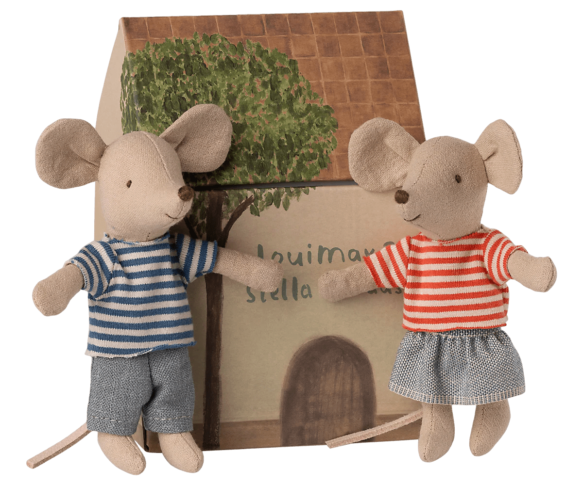 Maileg LouiMax & Stella, Little sister and brother mice - Flying Ryno