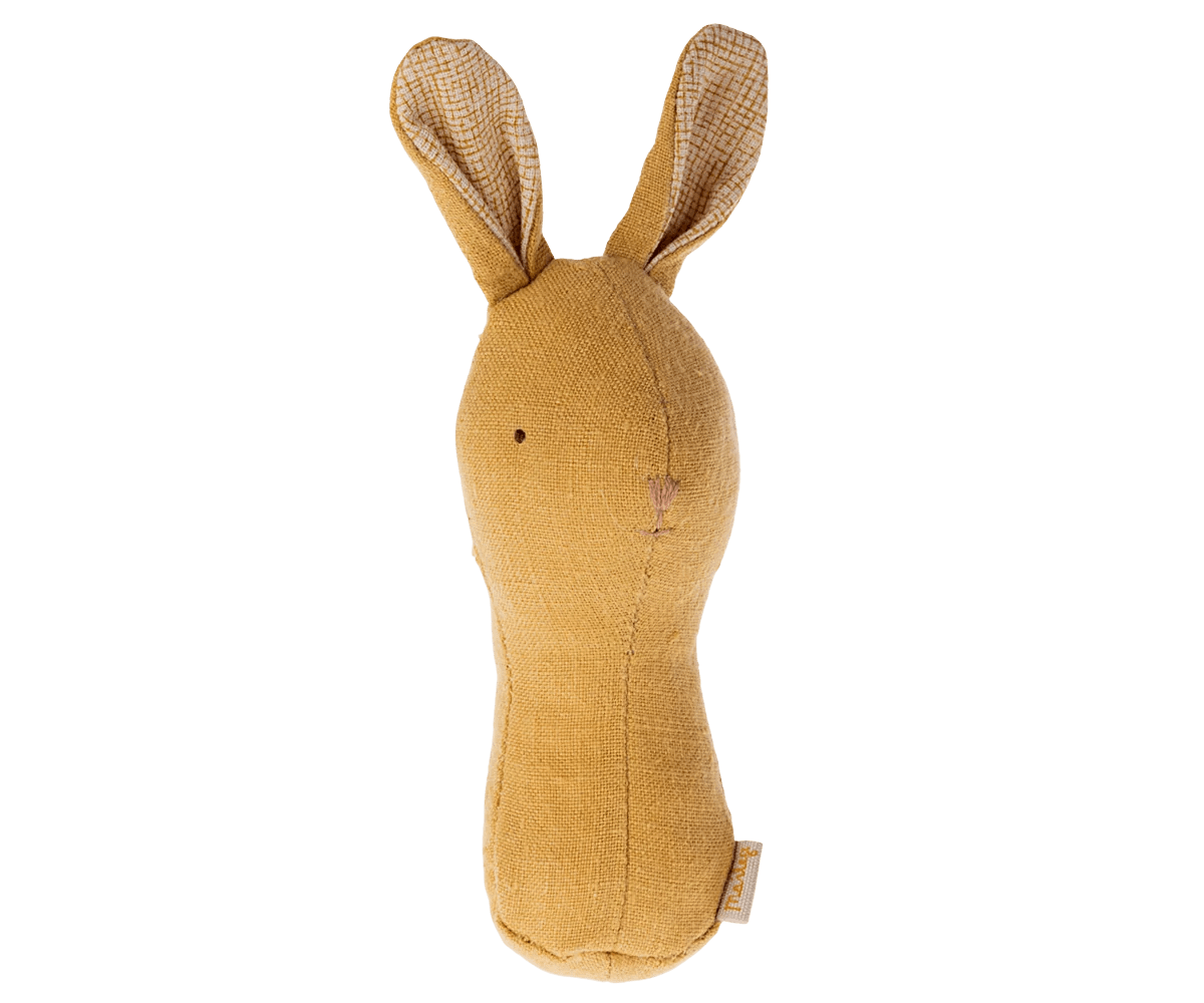 Maileg Lullaby Friends, Bunny Rattle, Dusty Yellow - Flying Ryno